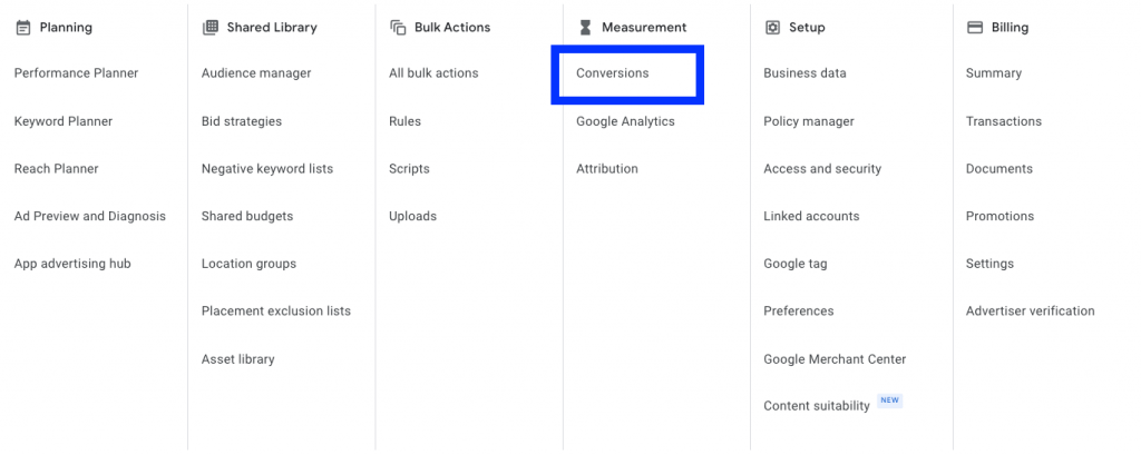 google ads conversion tracking