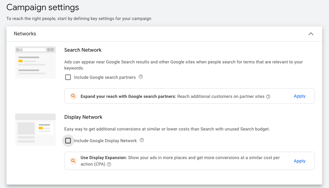 remove search networks