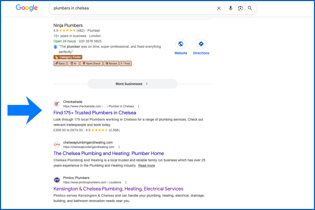 Checkatrade rankings
