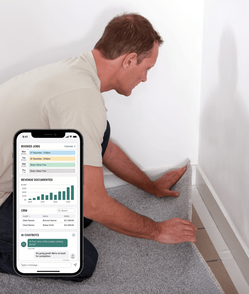 job management app for carpet fitters