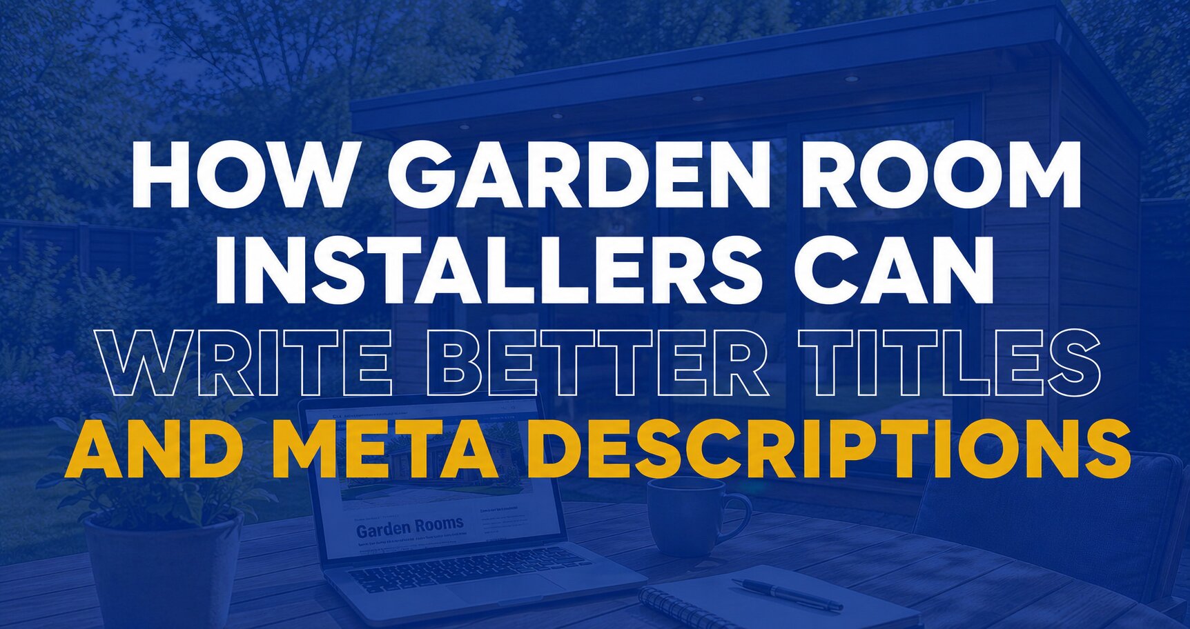 title and meta desc for garden room installers